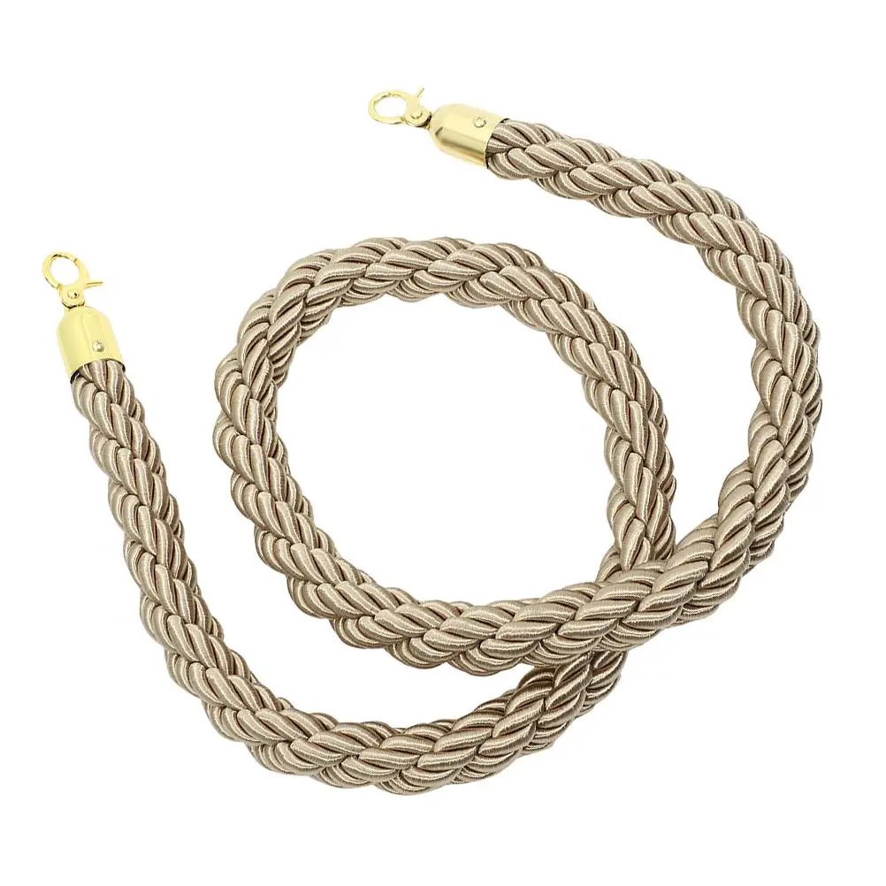 

Jute Barrier Rope Crowd Control Queue Line Banister Stanchion Hooks Beige Retractable Fence Decorative Stair Rope