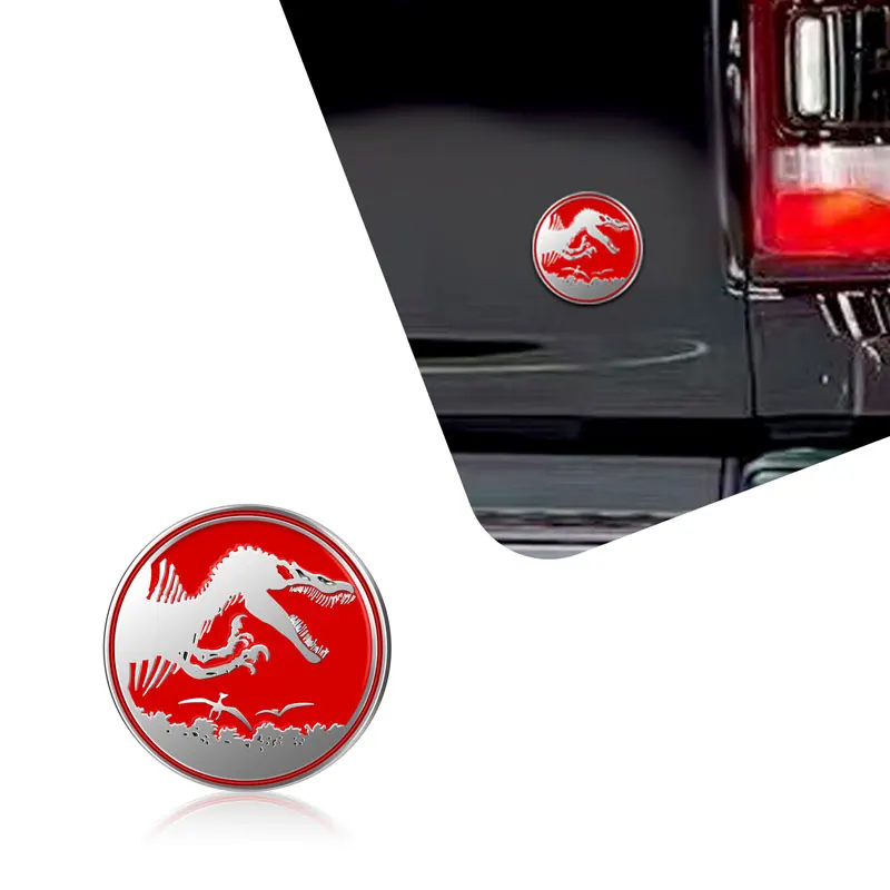 3D Metal Tyrannosaurus Rex Dinosaur Emblem Front Grille Badge Rear Trunk Car Sticker For Journey Charger Challenger Caliber RAM