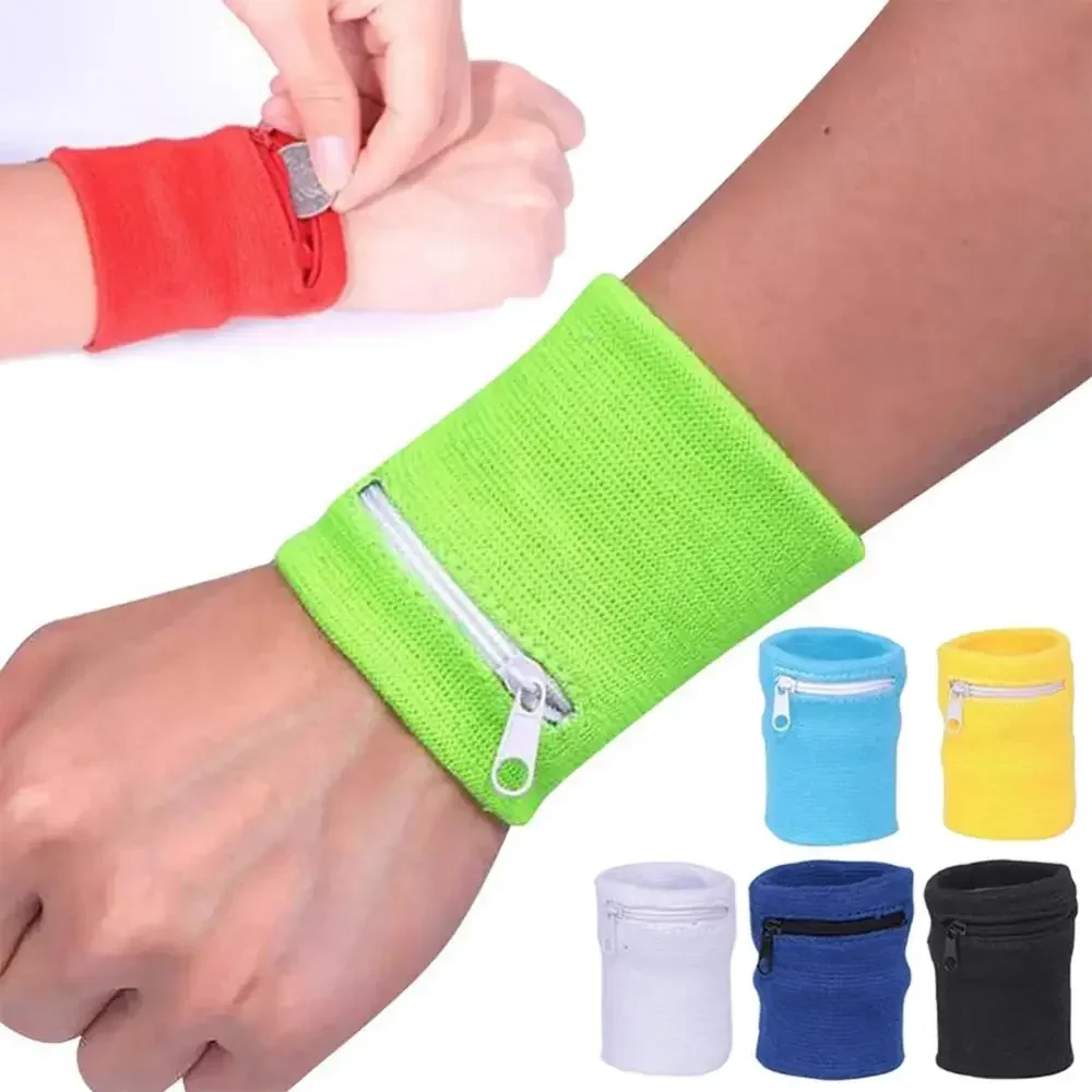 Sports Wristband with Zipper Pouch Running Sports Arm Band Bag For MP3 Key Card Storage Bag Basketball Sweatbands Wristband Bags