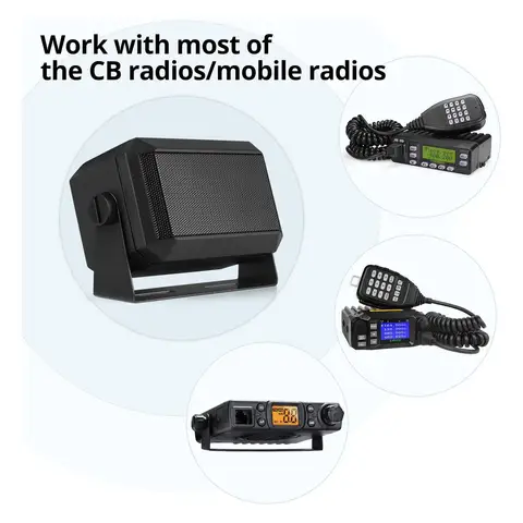CB Radio Speaker Plug and Play 3.5mm Plug Car Radio External Speaker High Performance 5W for Mobile Transceiver for CB Radio 10 best sales cb external speaker - №8