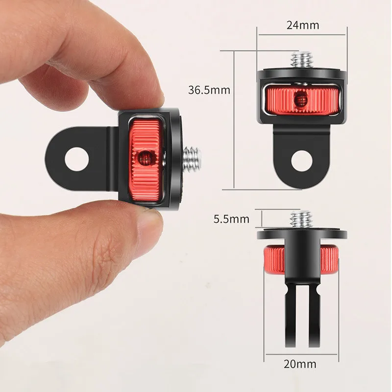 Convertidor de tornillo 1/4, Mini adaptador de trípode para GoPro 13 12 11 10 9 Insta360 X2 X3 X4 DJI Action 5 Pro 4 3 Cámara Go Pro Accesorios