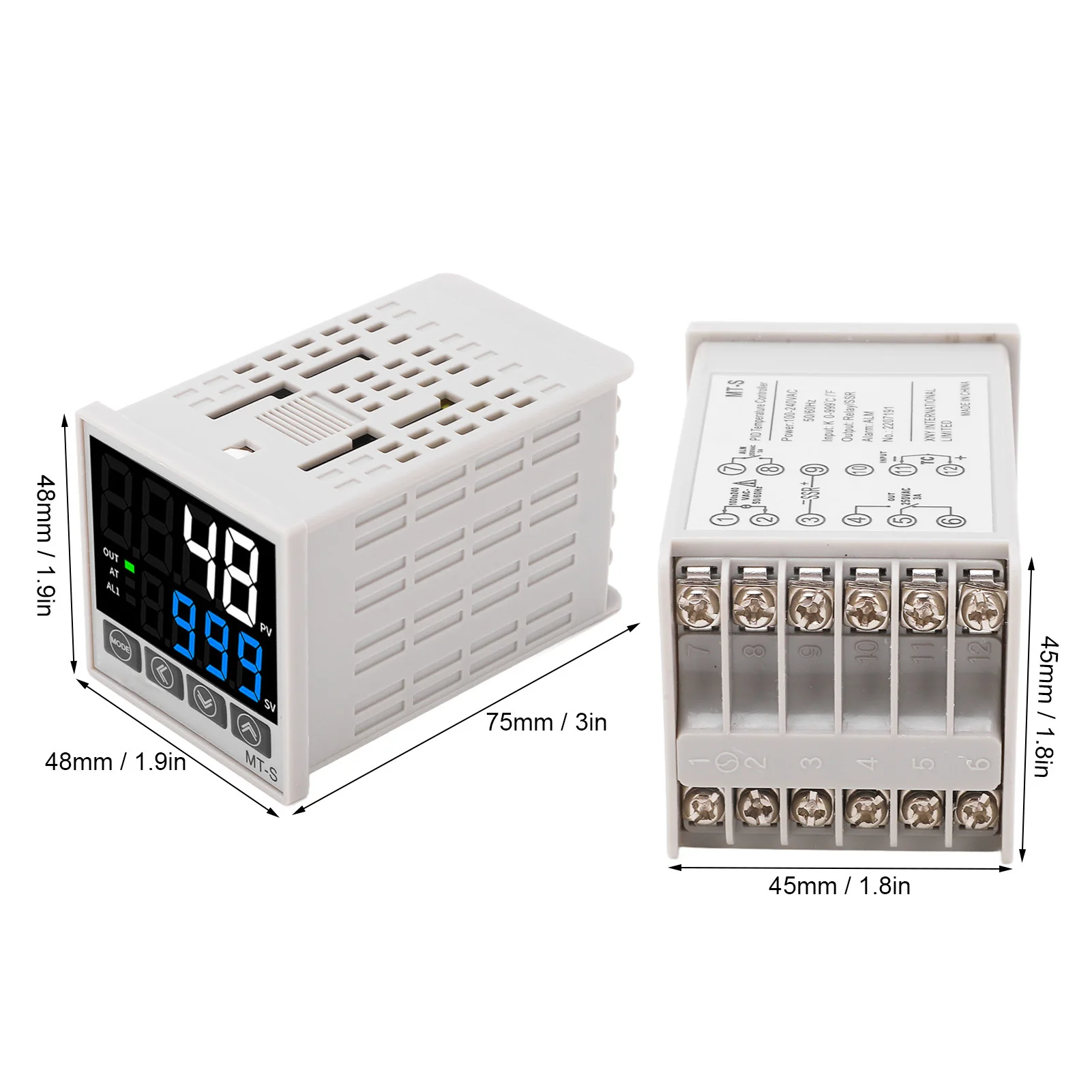 PID Intelligent Temperature Controller KJEN Type Four Input Intelligent Temperature Regulator Relay Solid State Double Output