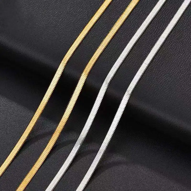 Hip-Hop-Schlangenkette für Männer und Frauen, Punk-Stil, 2 bis 3 mm, Edelstahl-Choker-Halskette, Vintage-Schmuckzubehör – Detail 3