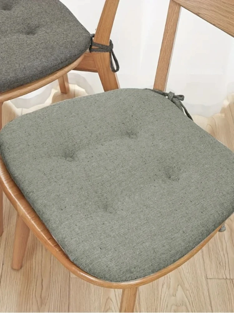 Coussin de chaise de salle à manger universel, épais, garde au chaud, en coton et lin, coussin de siège en forme de fer à cheval, respirant, toutes saisons, pour usage domestique