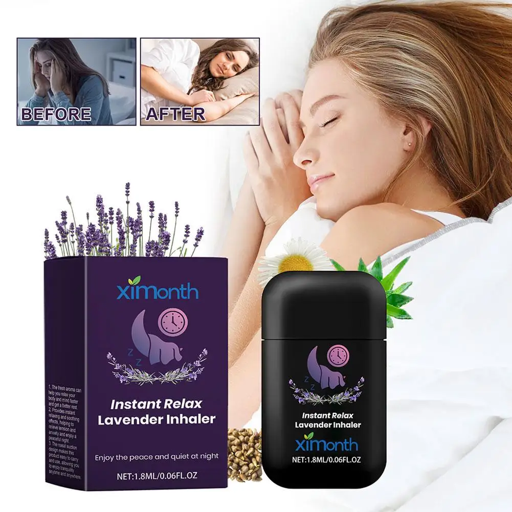 Lavender Essential Oil Nasal Inhaler for Better Sleep Calming Relaxation Natural Breathing Aromatherapy Inhaler Sleep Aid Y6G9