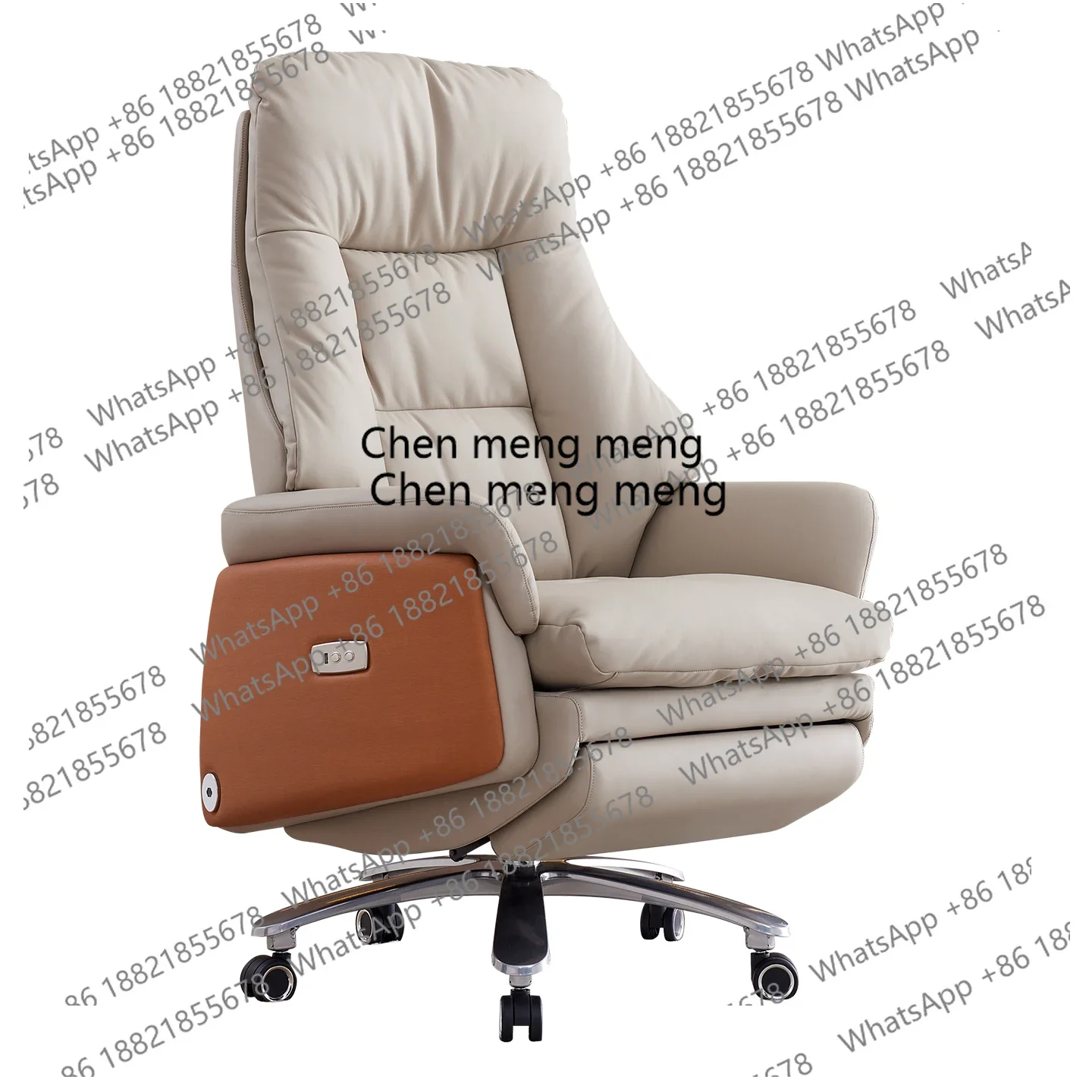 

K182K182Boss Office Chair Lunch Break Electric Lift Genuine Leather Computer Office Top Layer Cowhide Executive Chair