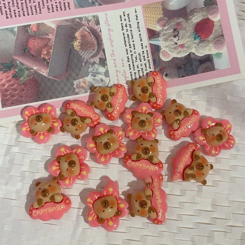 

60 шт., мини-вишневый цветок, мультяшный дельфин, смола, настольное украшение, креативное украшение для дома, модель, аксессуары, сделай сам, детский подарок