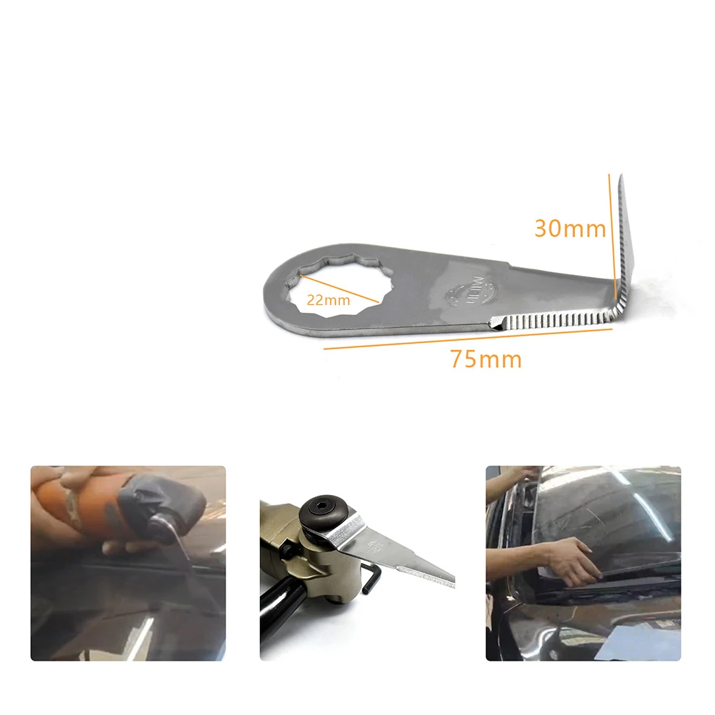 /Air /Oscillating /Scraper Saw 75mm Straight For For Edge For Glass Silicone Sealant Cutting Removal Pneumatic Tool Accessories