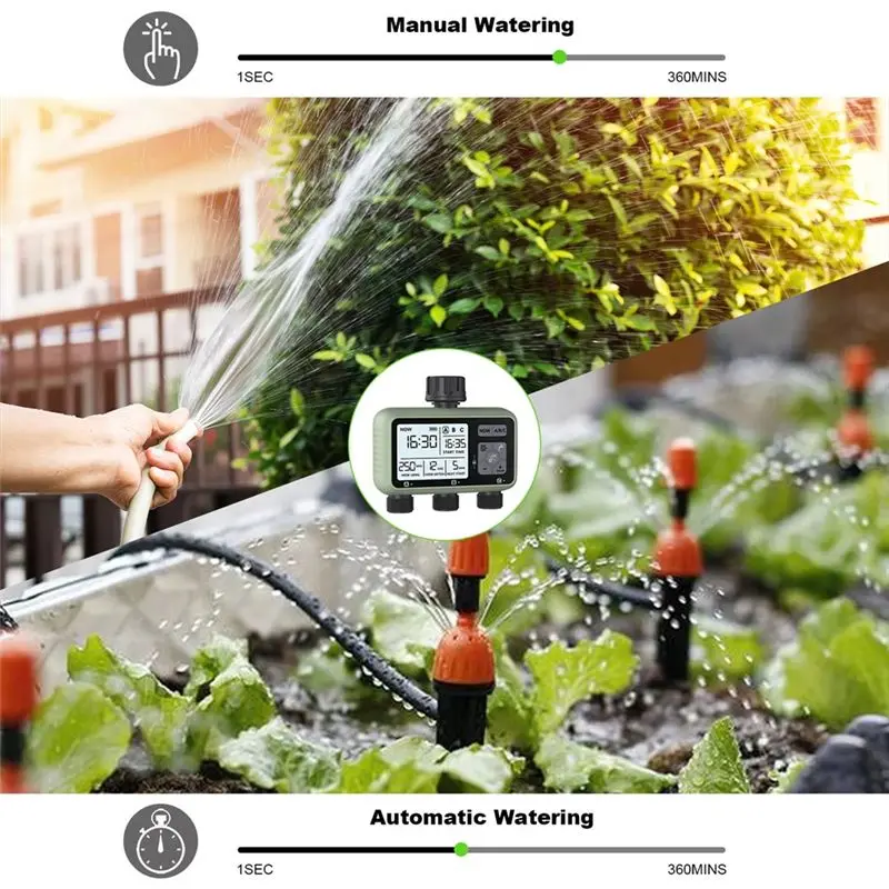 [GTS！】 Intelligent Automatic Drip Irrigation For Garden Lawn, Watering Valve,Horticultural Timing Irrigation Controller