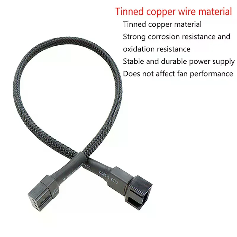 1pc Fan Splitter Cable 4pin Adapter Cable 1 To 1 2 3 4 Computer Cpu Fan Splitter PC Fan Extension Power Accessories