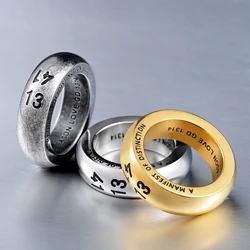 Korean Version Simple Boy Girl 1314 Couple Ring Punk Stainless Steel Men Women Wedding Engagement Ring Fashion Jewelry Gift