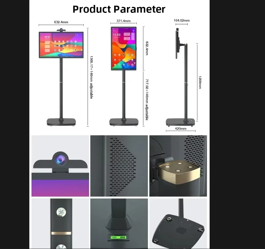 21.5/27/32 휴대용 터치스크린 TV 스마트 무선 충전 모바일 캐주얼 핫 세일