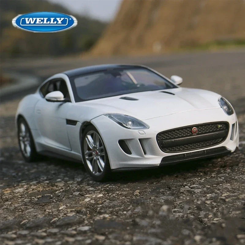 1:24 WELLY JAGUAR F-Type Coupe Alloy Sports Car Model Diecasts Metal Toy Vehicle Car Model Simulation Collection Gifts Toys