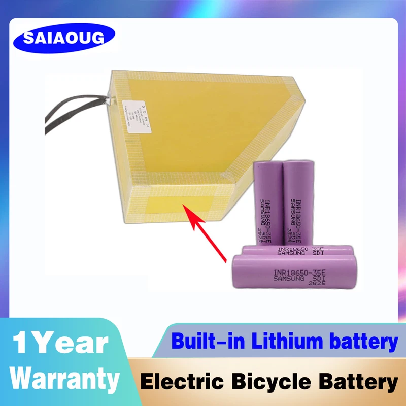 60v72vTriangle Lithium Battery Cell 52V Battery 48V Ebike Battery 36V 20AH 24ah 30AH 35ah 40AH Huge Capacity 2000W with Charger