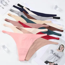 Seamless Panties Women Ice Silk Thongs Fashion Female Underwear Sexy Lingerie Sports Comfort G-Strings Invisible Pantys