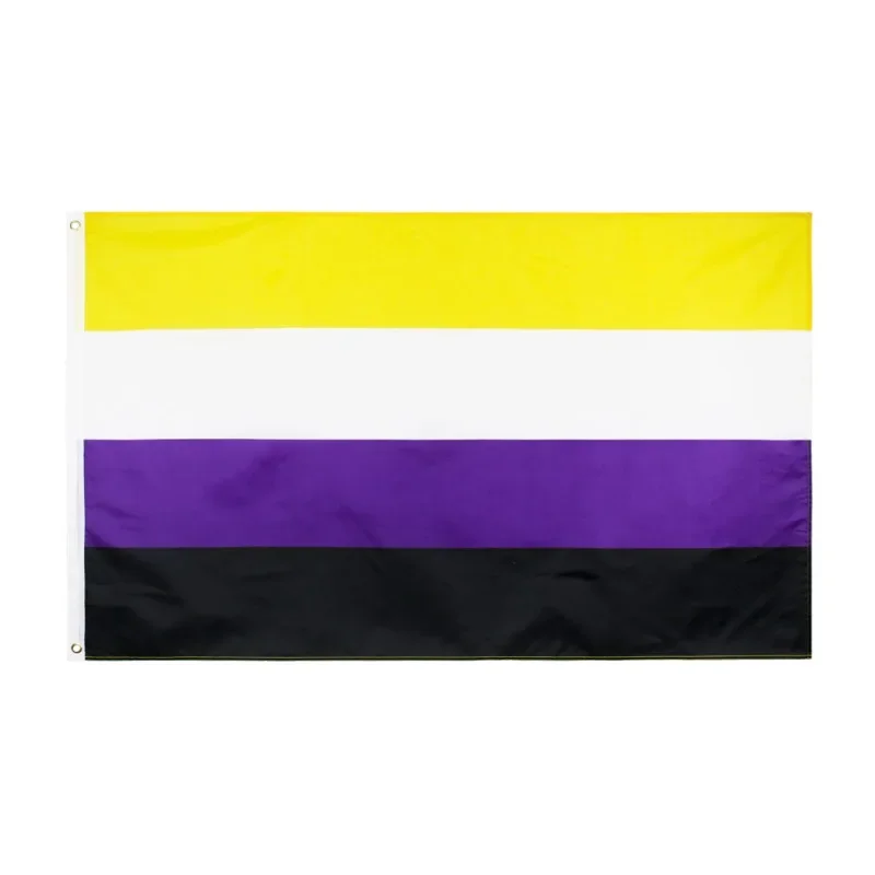 90x150cm NB Pride Genderqueer GQ Gender Identity NONBINARY Non-Binary flag