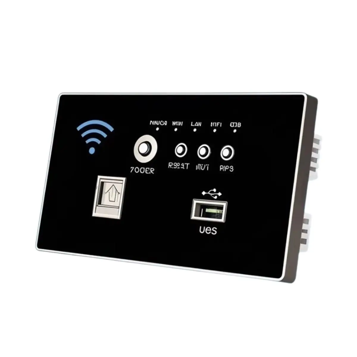 B21B 86-Type Wall-Mounted Router, Home AP Wireless WiFi with USB Smart Socket, Recessed Panel 220V Black