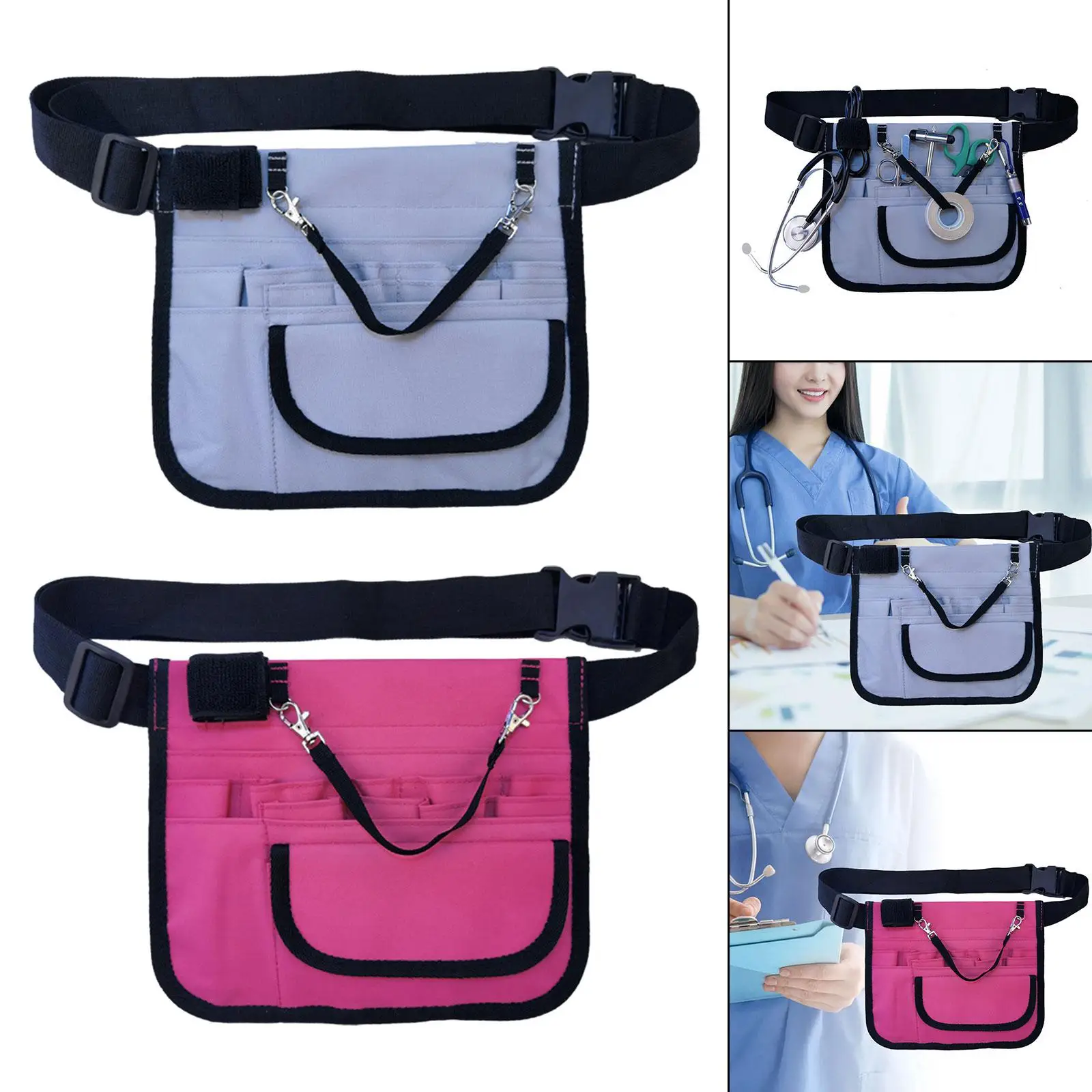 Nurses Pouch Waist Bag Tool Case Adjustable Pouch with Tape Holder Utility Belt Hip Bag Fanny Pack for Accessories Hospital