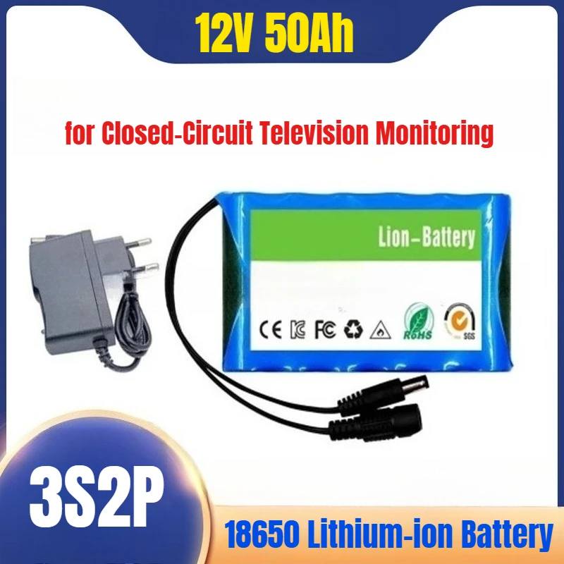 

12V 3S2P 50Ah 18650 Lithium-ion Battery for Closed-Circuit Television Monitoring