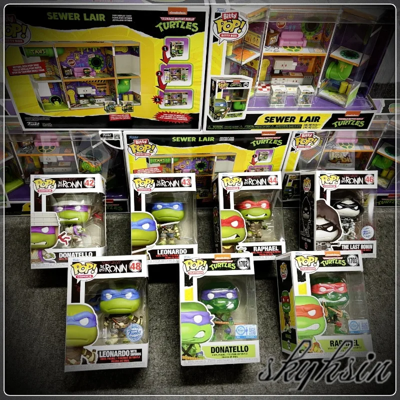 Figura Funko Pop Original de las Tortugas Ninja, Rafael/Miguel Ángel/Leonardo/Donatello, Decoración para Habitación, Regalo para Niño