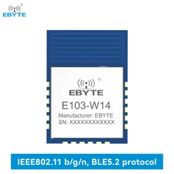 WiFi Serial Port Module Dual Mode WiFi BLE5.2 2.4GHz MQTT AT Command EBYTE E103-W14 Series HTTP TCP UDP Low Power Consumption