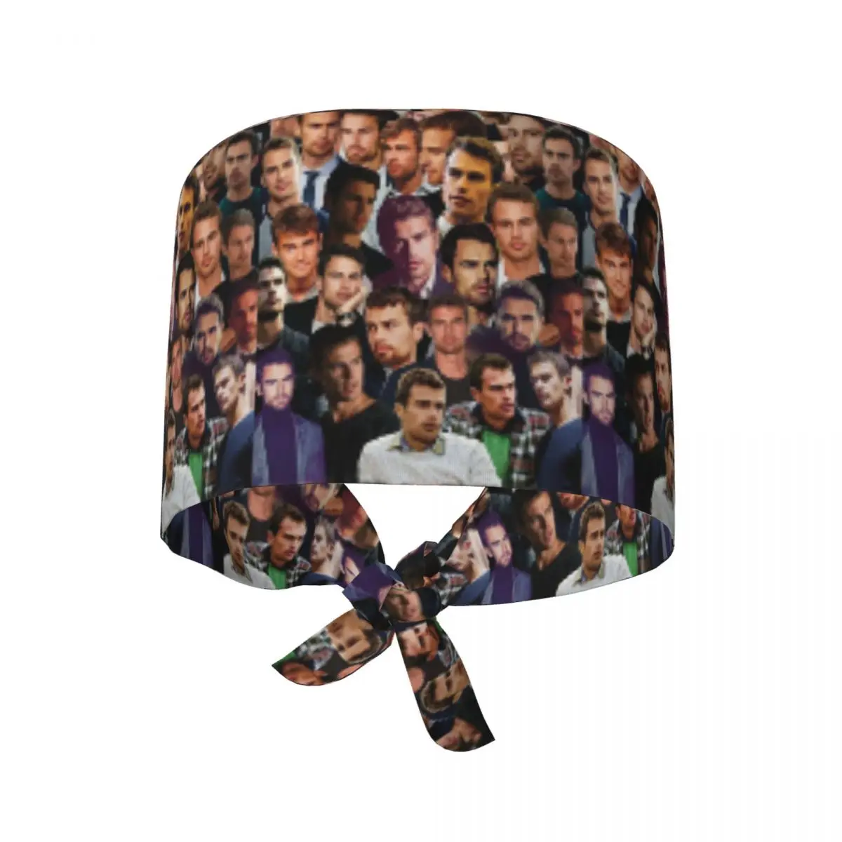 Gorro Quirúrgico con Collage de Fotos de Theo James, Gorro de Trabajo para Médico, Gorro de Enfermería Unisex Ajustable para Dentista