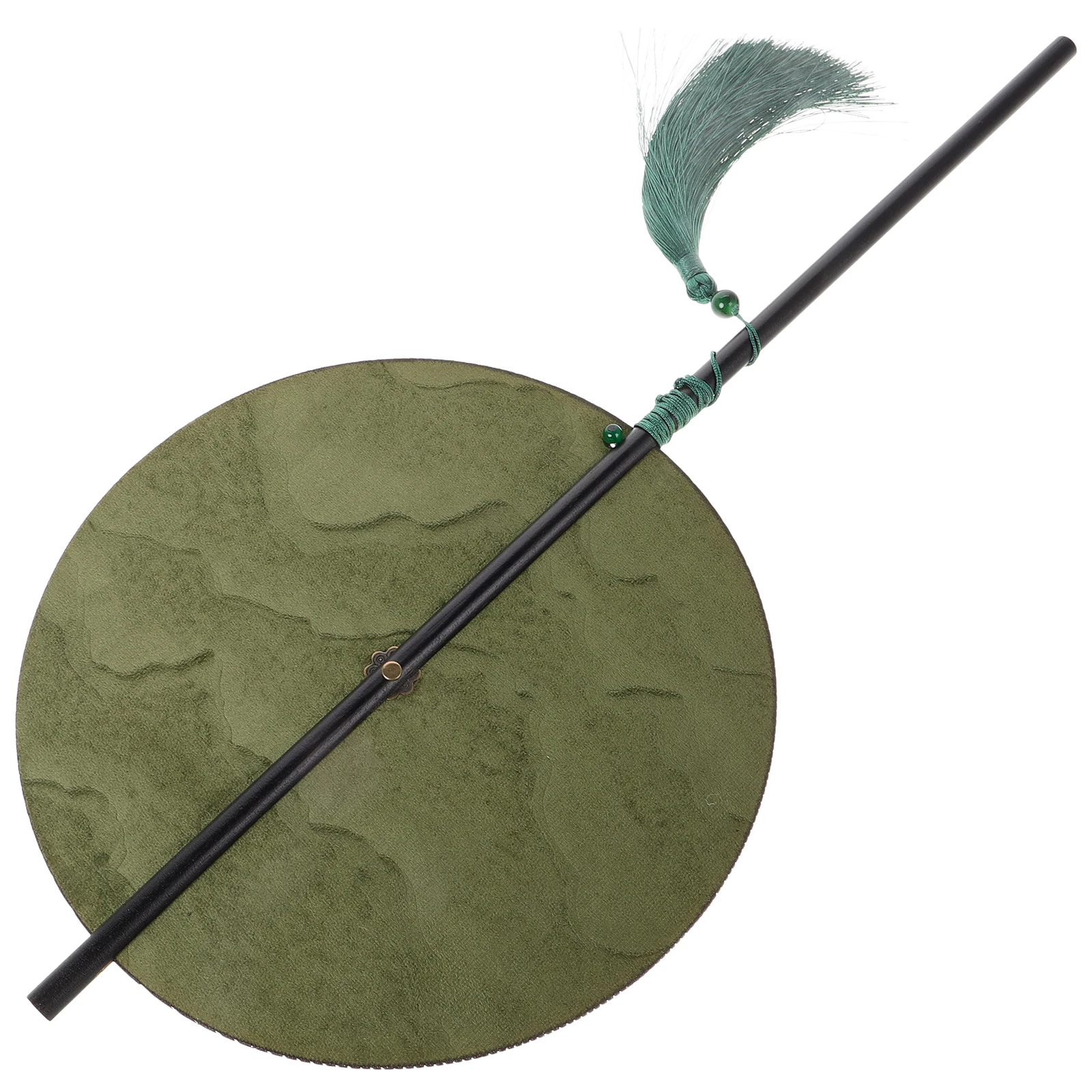 

Arrow Bamboo Waist Fan Chinese Round Dancing Tassel Style Vintage Hand Fans Traditional Decorative Bells Lightweight Portable