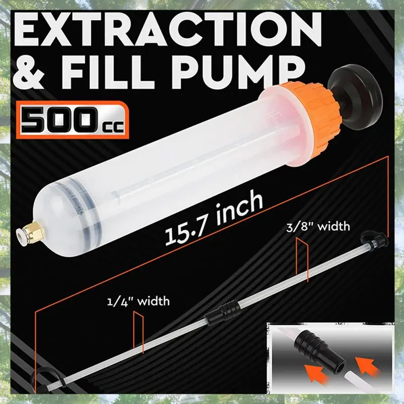 التجزئة سيارة النفط السائل النازع ملء زجاجة 500 مللي السيارات دليل الفرامل مضخة زيت نقل استخراج السائل