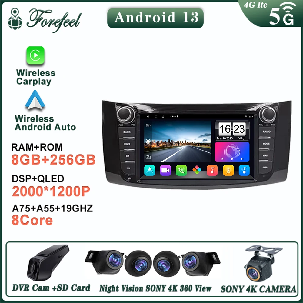 

Auto Radio For Nissan Sylphy B17 Sentra 12 2012 - 2018 Stereo HeadUnit Touch Screen Multimedia Player High-performance CPU DVD
