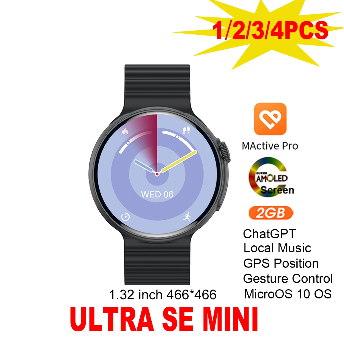 

Microwear Ultra SE Mini Smartwatch for Women 41mm Amoled Screen 2GB BT Calll Gesture Local Music Ultra Pro Mini Smart Watch 2024