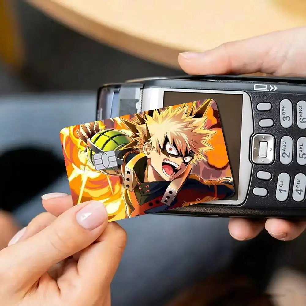 K-Katsuki B-Bakugo M-MHA  Credit Card HD Stickers Small Chip Waterproof Sticker Game Card Decal Gift