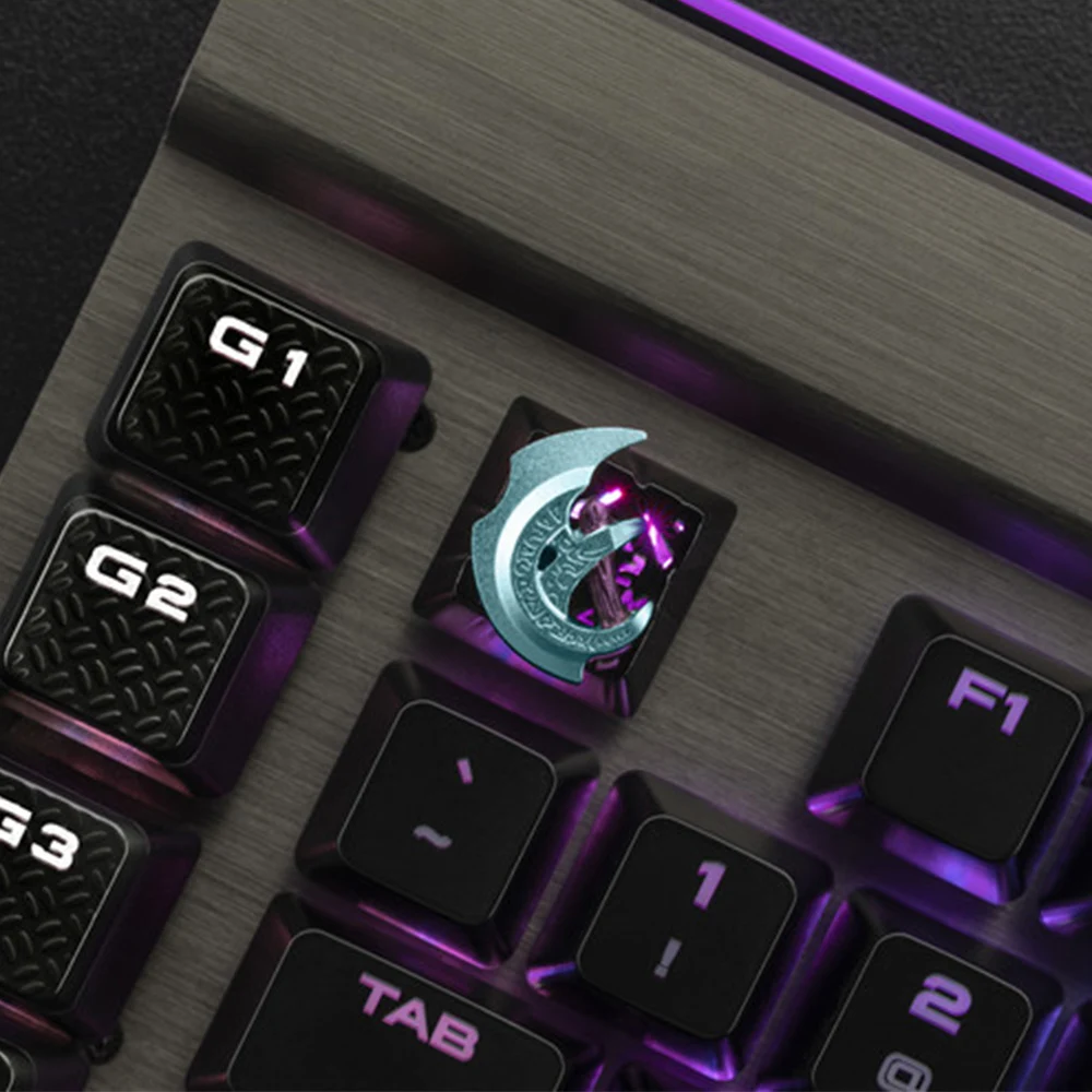 لوحة المفاتيح الميكانيكية المعدنية Keycap سبائك الألومنيوم الخلفية قبعات الكرز Mx التبديل التحلل المغناطيسي ل ZOMO DOTA2 الفأس كيكابس #4