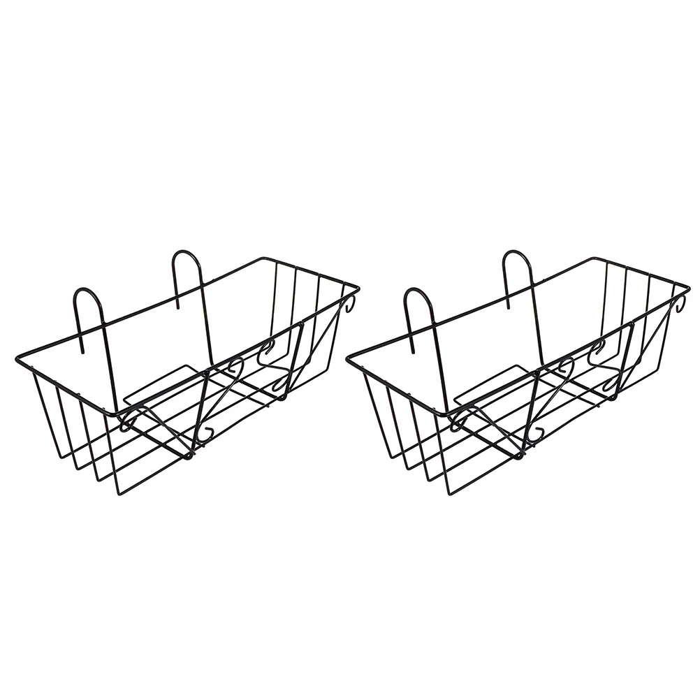 

2 Pcs Hanging Square Planter Rack Flowerpot Display Decor Pots for Plants Balcony Bracket