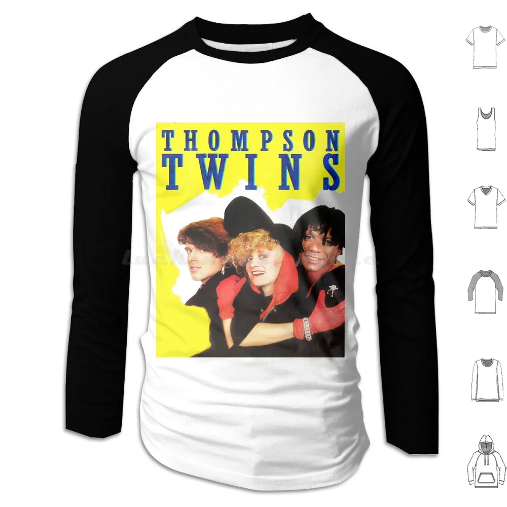 Thompson Twins Retro Design T-Shirt Hoodie cotton Long Sleeve New Wave English Pop Human League 1980S Synth Synthesizer Top Of