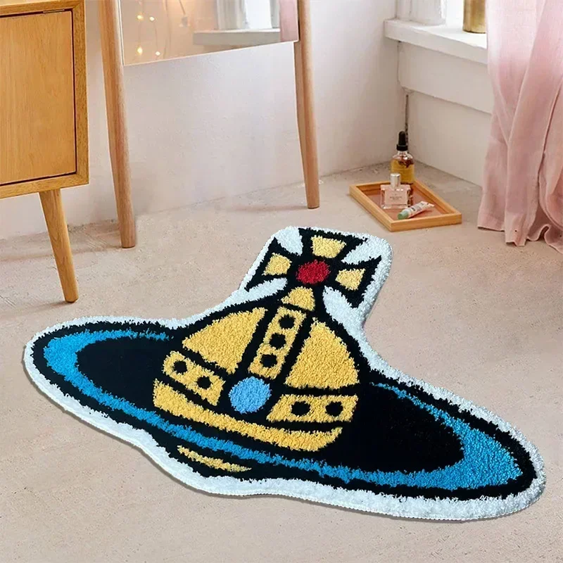 Carpets for Living Room Entrance Carpet Bedroom Cartoon Shaped Creative Halloween Gift Owl Flocked Jacquard Bathroom Floor Mat