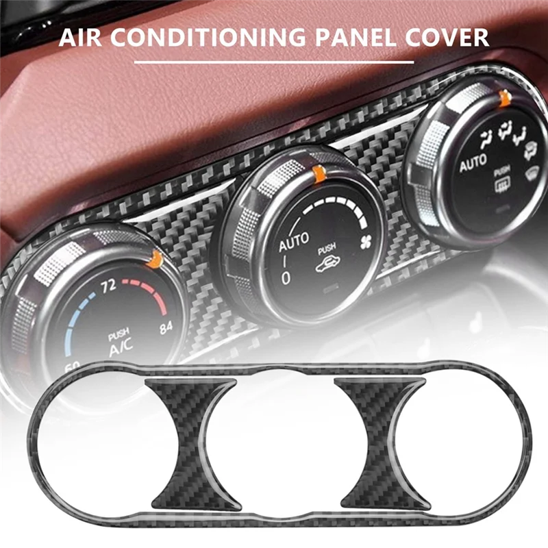 5X For Mazda MX-5 Miata Roadster Carbon Fiber Air Conditioning Buttons Frame Trim Sticker 2016+ MX5 ND AC Interior