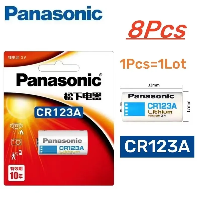 1-10PCS Original Panasonic 123 Lithium 3V Arlo Camera Battery CR123A CR17345 DL123A EL123A 123A