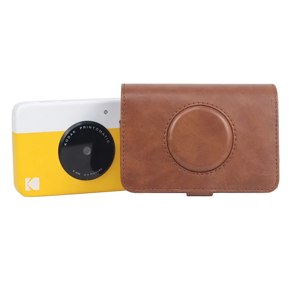 For Kodak PRINTOMATIC Retro Instant Camera & Photo Printer Accessories PRINTOMATIC Camera Bag with Shoulder Strap Leather Bag