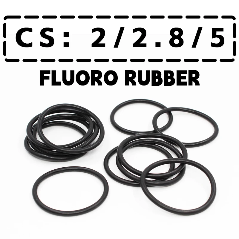 Thickness CS2/2.8/5mm Black FKM O-ring FPM Fluorine Rubber Sealing Gasket Rubber Washer Ring Wholesale In Specifications