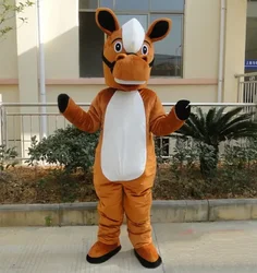 Christmas Horse Adult Size Mascot Costume Fancy Dress Costume For Adult Animal Halloween Party