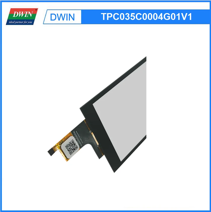 DWIN-capacitiva Touch Screen Painel, vidro temperado, GT911 Controlador, 3.5 ", TPC035C0004G01V1
