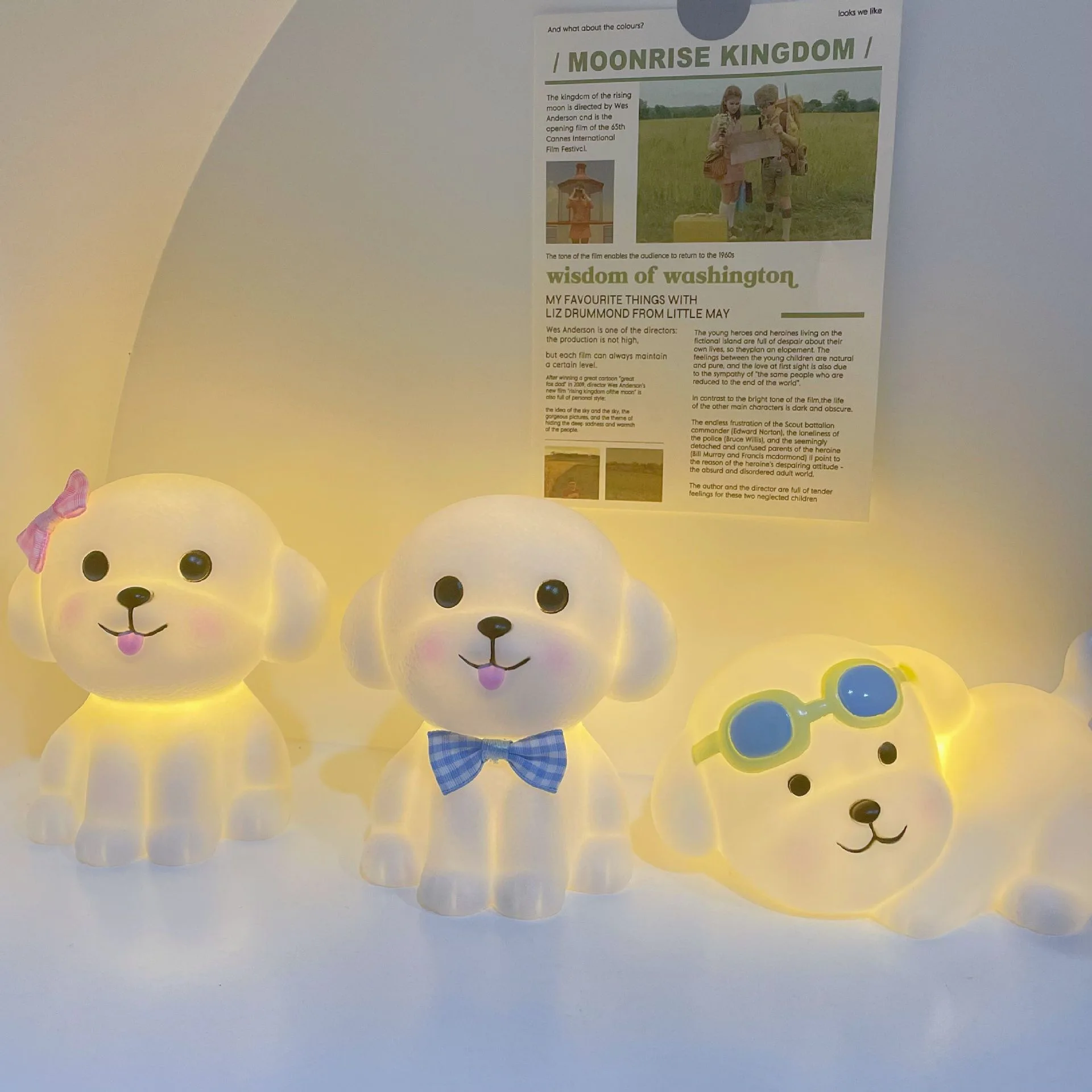 1pc cute dog night light, warm light, suitable for bedroom bed home decoration, novel luminous toys gifts