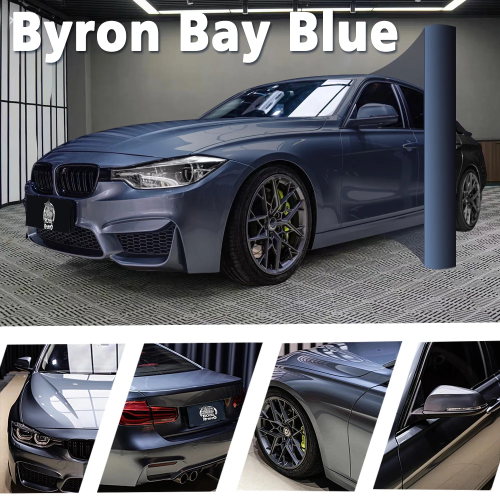 1.52x18M PET Liquid Metal Byron Bay Blue Car Body Films LIQUID METAL SERIES Color Changing Self-Adhesive FILM for BMW 3 series