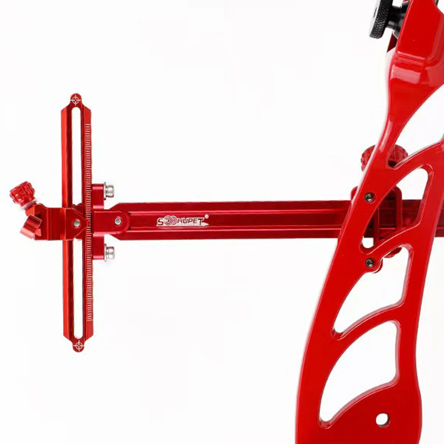 Archery Recurve Bow Sight 9 Inch Outdoor Sports Hunting Shooting Aluminum T-Shaped Single Pin Adjustable Accessories