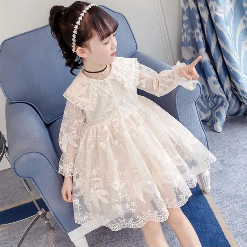 so beautiful good quality 2025 new girl baby summer Kids lace tutu dress  children party birthday splice dresses clothing