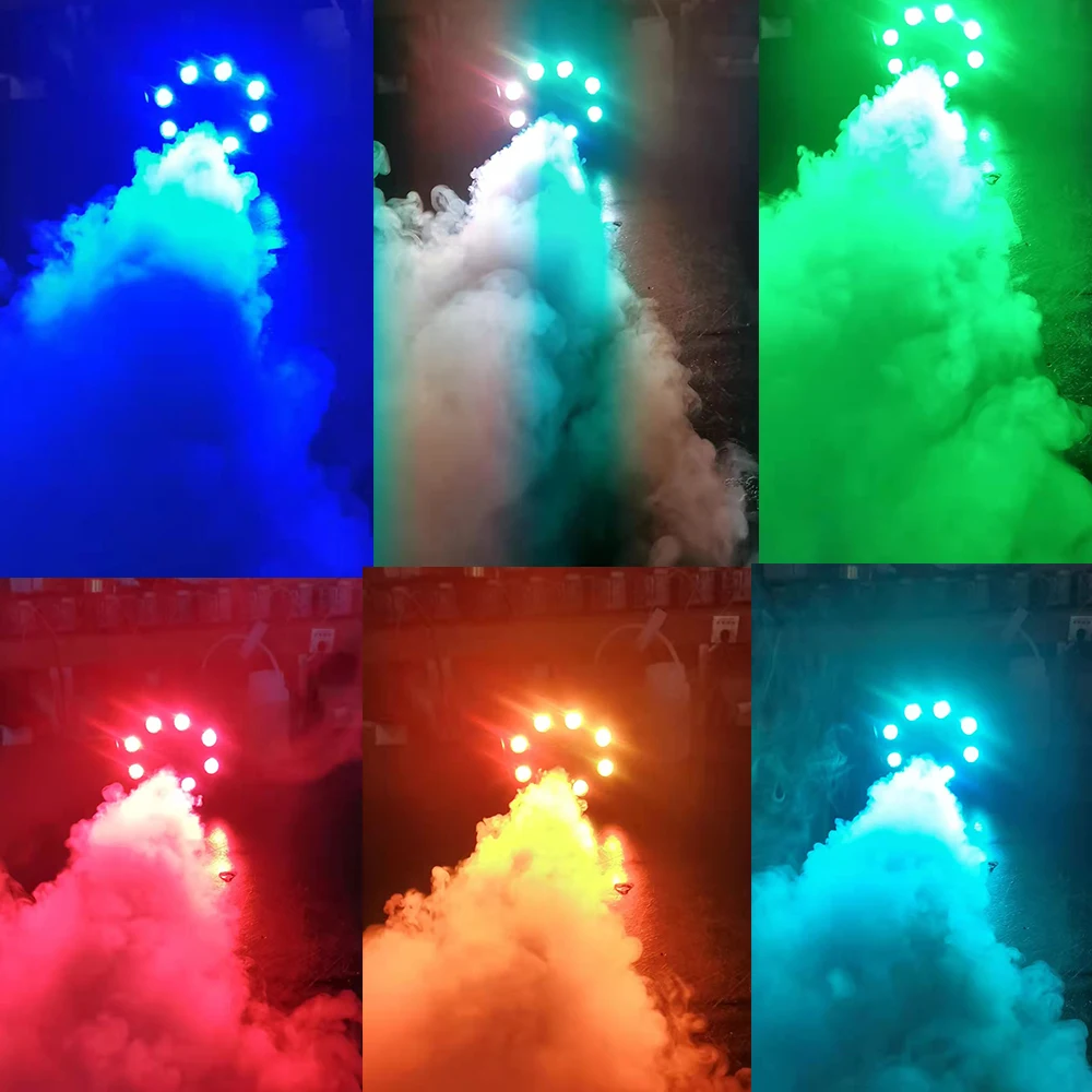 500W 8 LED Disco Colorful Smoke Machine Fogger DJ Party Stage Effect Light Fog Machine For Christmas Wedding Party Halloween