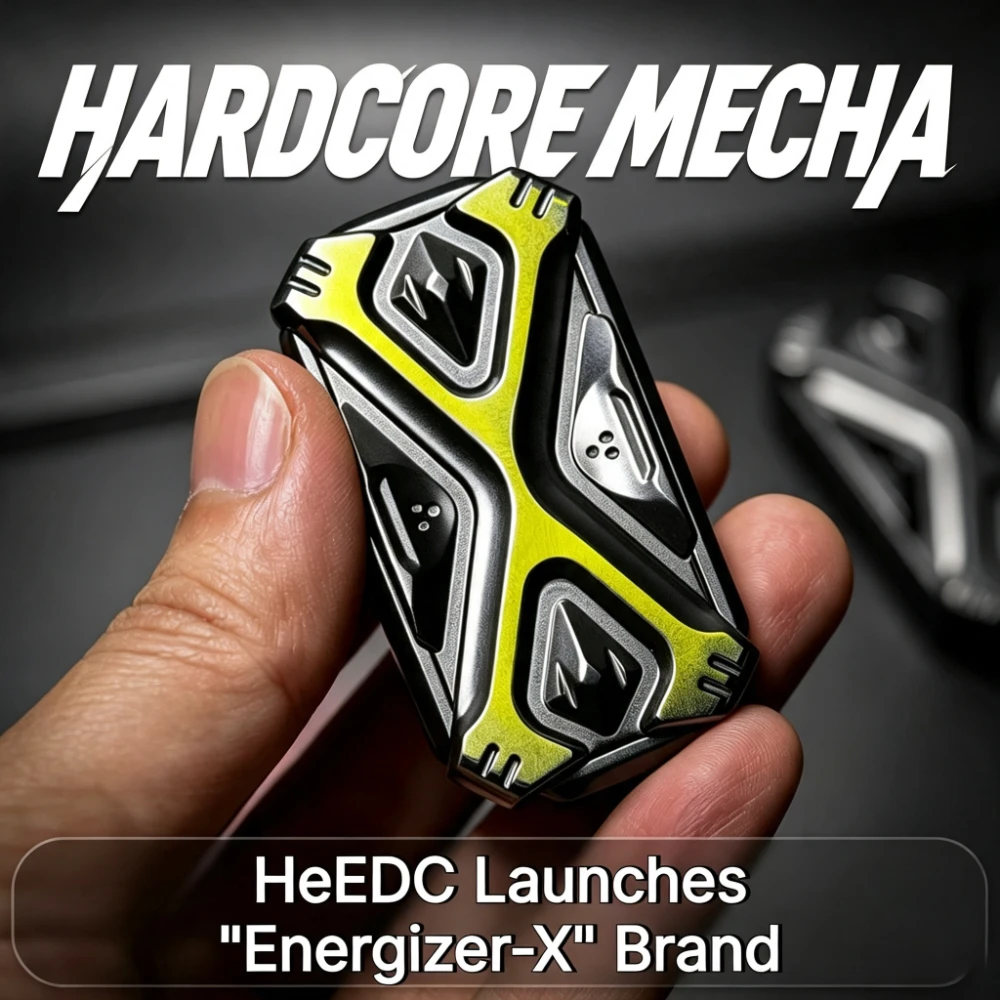 HEEDC Energy Maker-X Mechanical Zirconium Alloy Fingertip Rotating Push Cards Decompression Toy