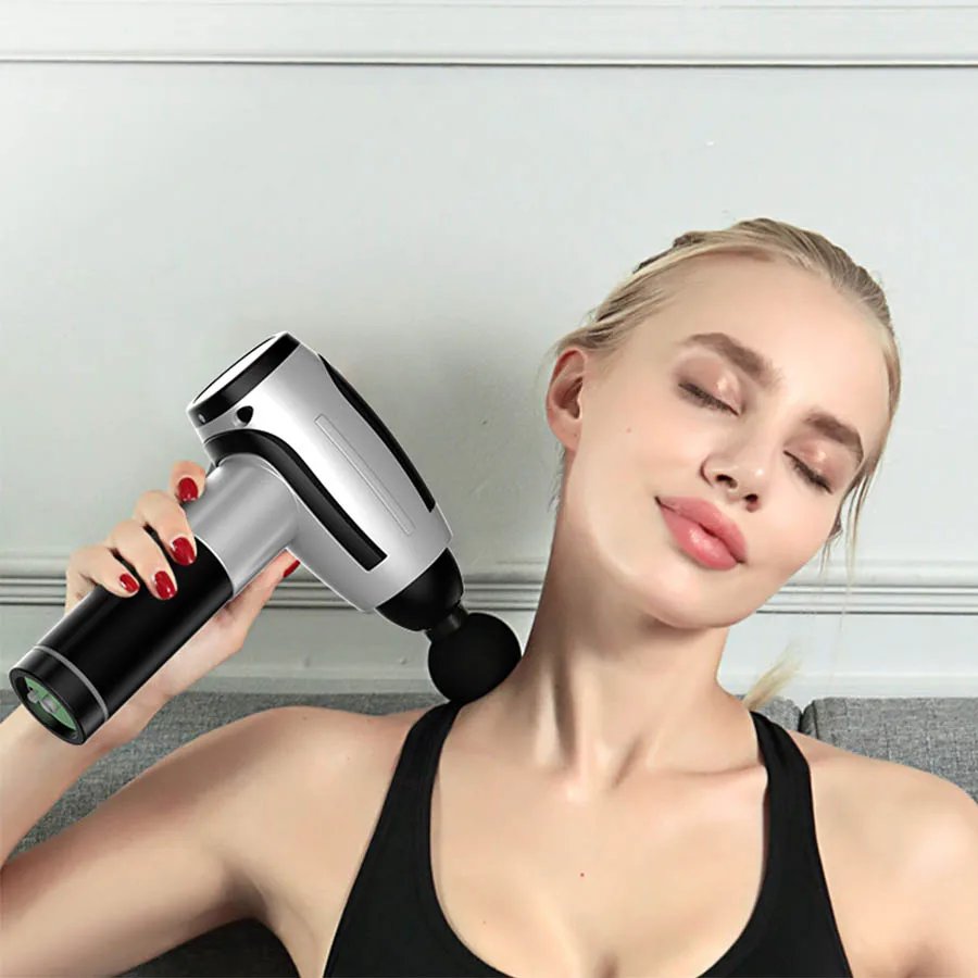 Electric fascia gun deep muscle relaxer massage gun fitness physiotherapy fat loss rapid slimming massager