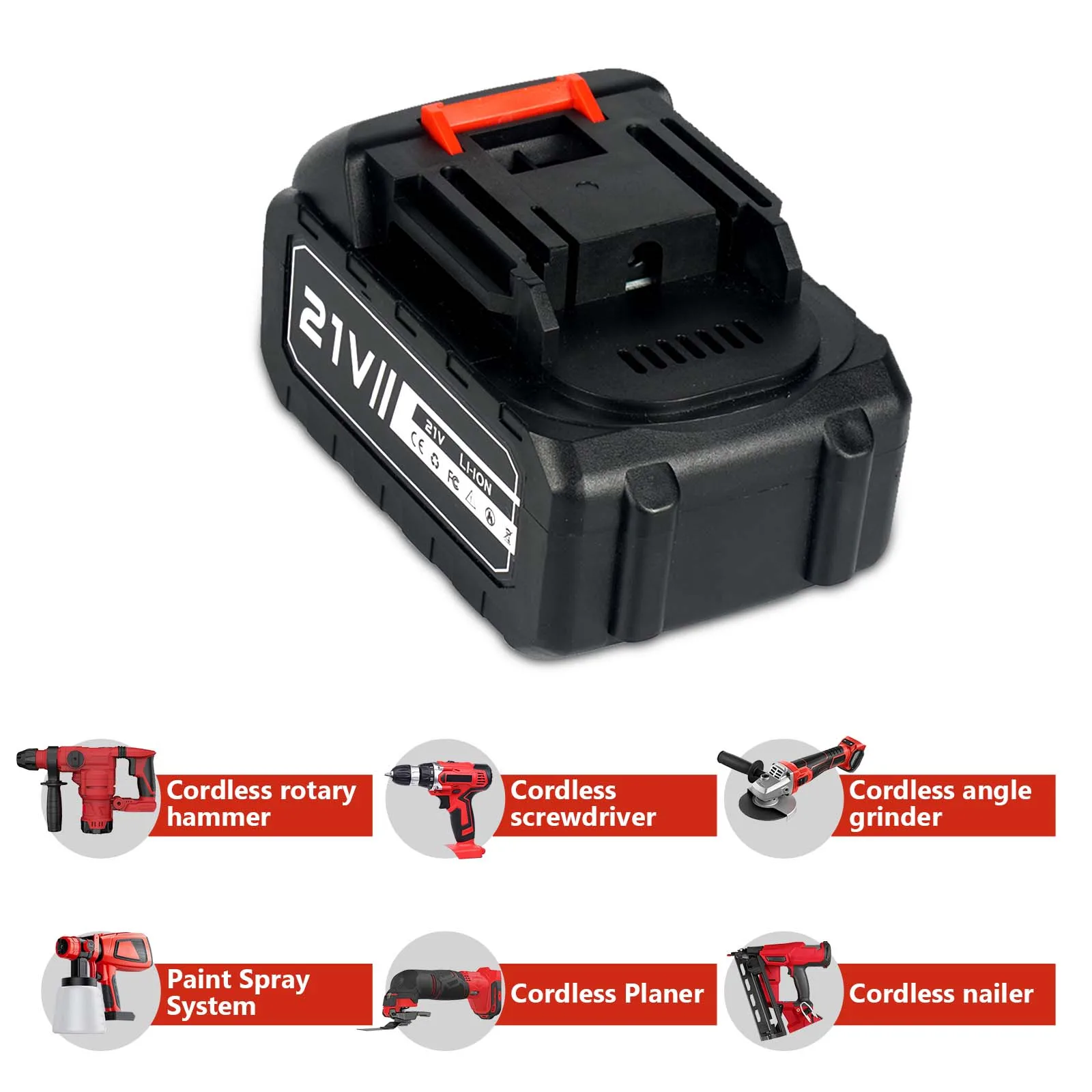 Batteria agli ioni di litio 21V 15000mAh 18650, con 5 celle, 10 segmenti e protezione 3MOS, batteria di ricambio per trapano avvitatore, motosega e smerigliatrice angolare Makita