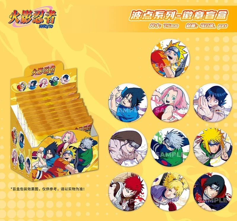 Naruto Polka Dot Series Naruto Uzumaki Sasuke Uchiha Badge Polaroid Photo Card Acrylic Block Anime Collectible Fan Gift
